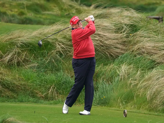 President Trump during a golf course