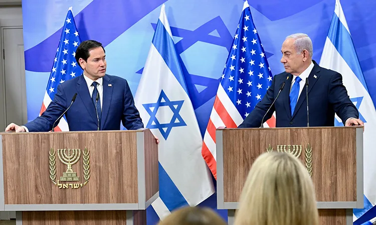 Prime Minister Benjamin Netanyahu and U.S. Secretary of State Marco Rubio