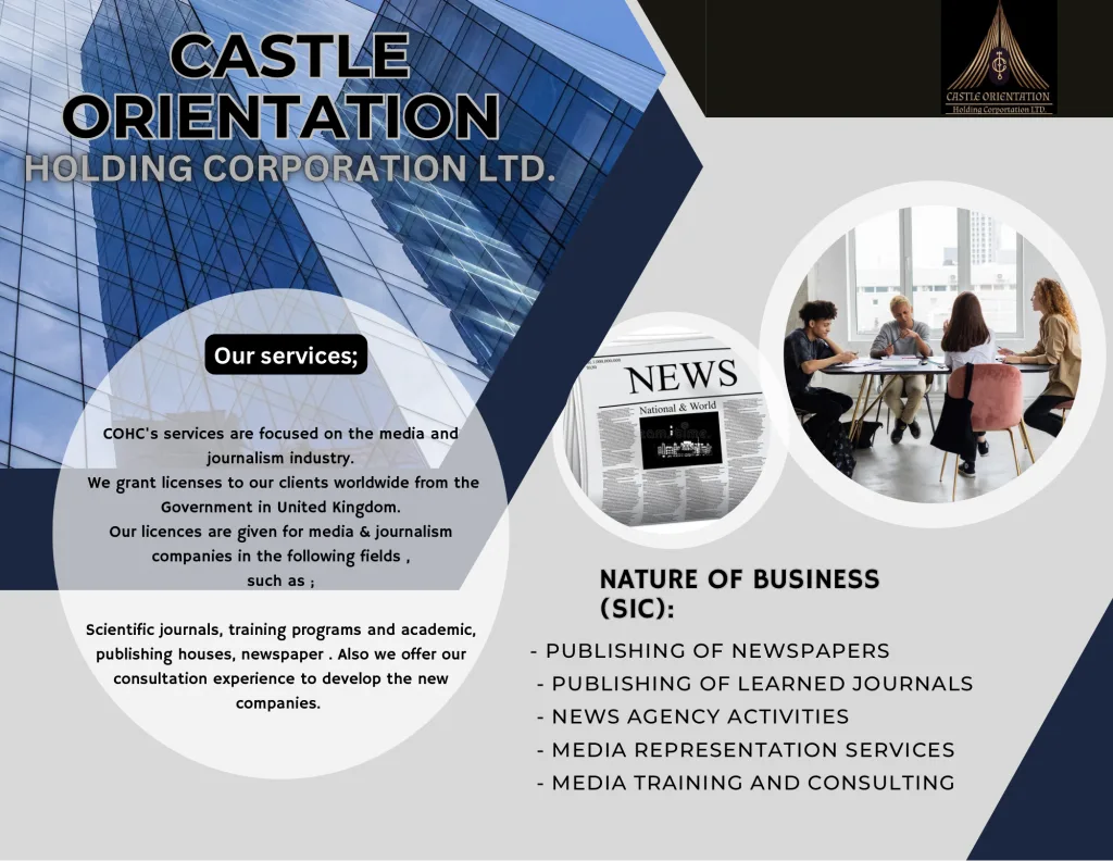 The Promises strategy of the Investing Castle Orientation Holding Corporation (COHC) Ltd 6 Modern Project Trifold Brochure 1 - CJ Global Newspaper