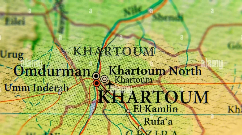 geographic map of sudan with capital city khartoum 2CD9XWK edited - CJ Global Newspaper